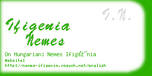 ifigenia nemes business card
